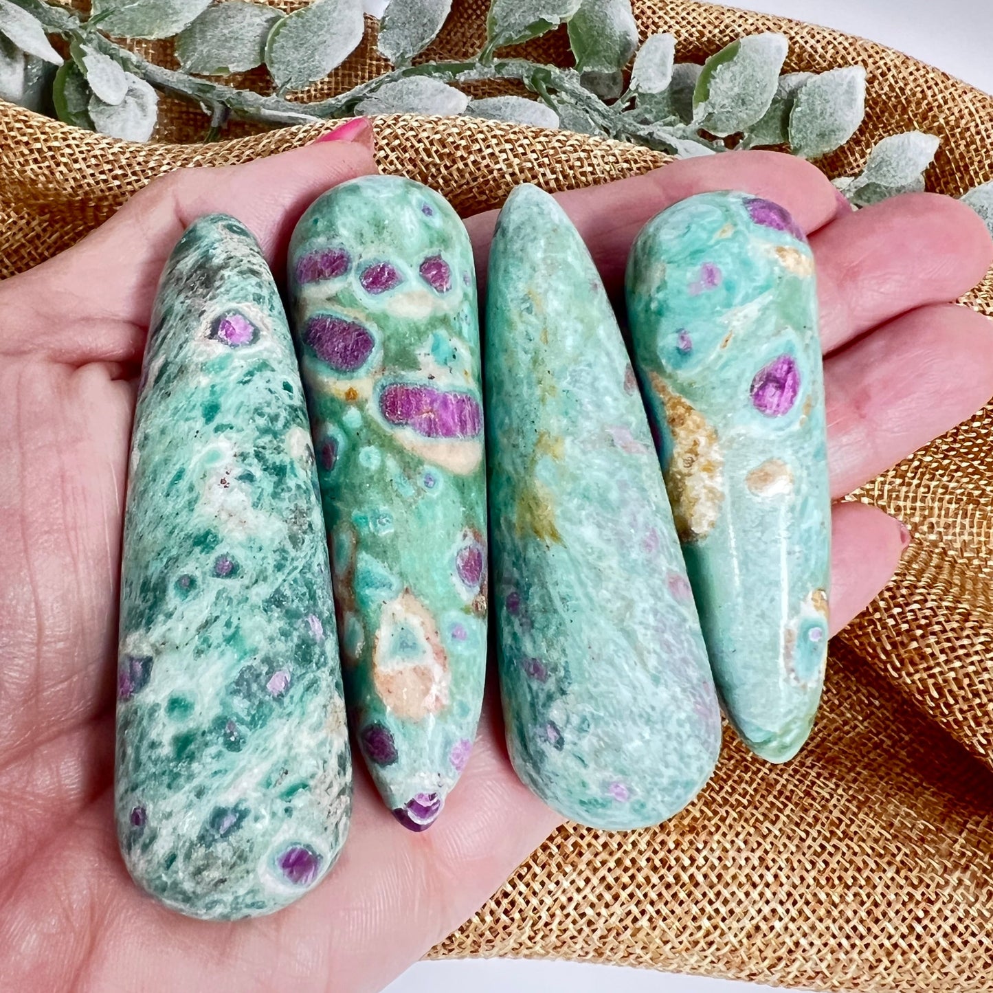 Ruby Zoisite Mini Crystal Wand for Vitality, Balance & Heart Energy