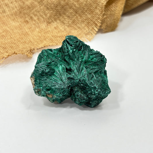 Fibrous Malachite Crystal – Natural Formation (52 × 44 × 20 mm)