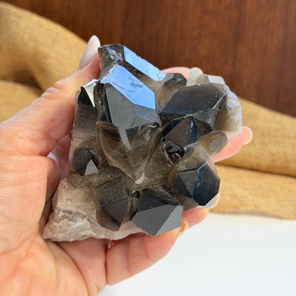 Natural Smoky Quartz Cluster for Grounding, Strength and Steady Progress