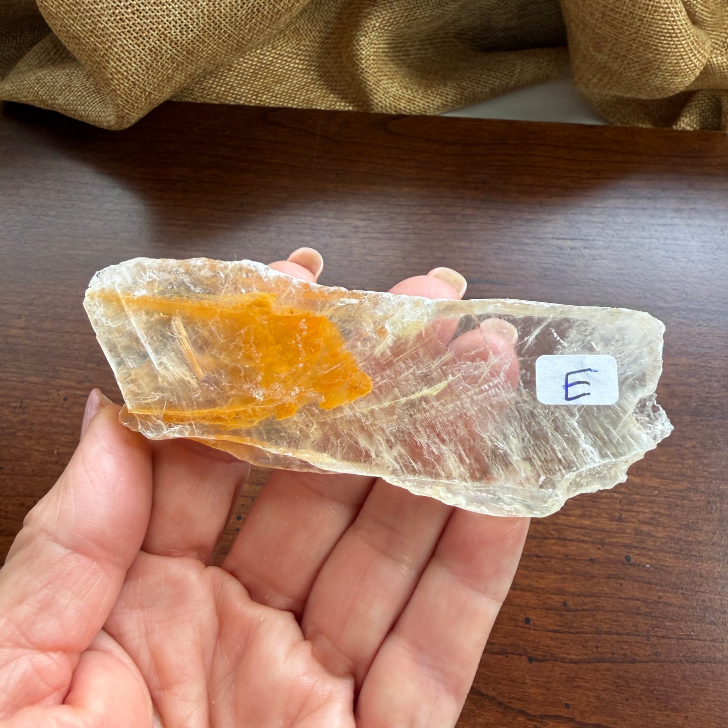 Phantom Golden Healer Selenite – A Natural Crystal of Transformation, Protection, and Inner Light