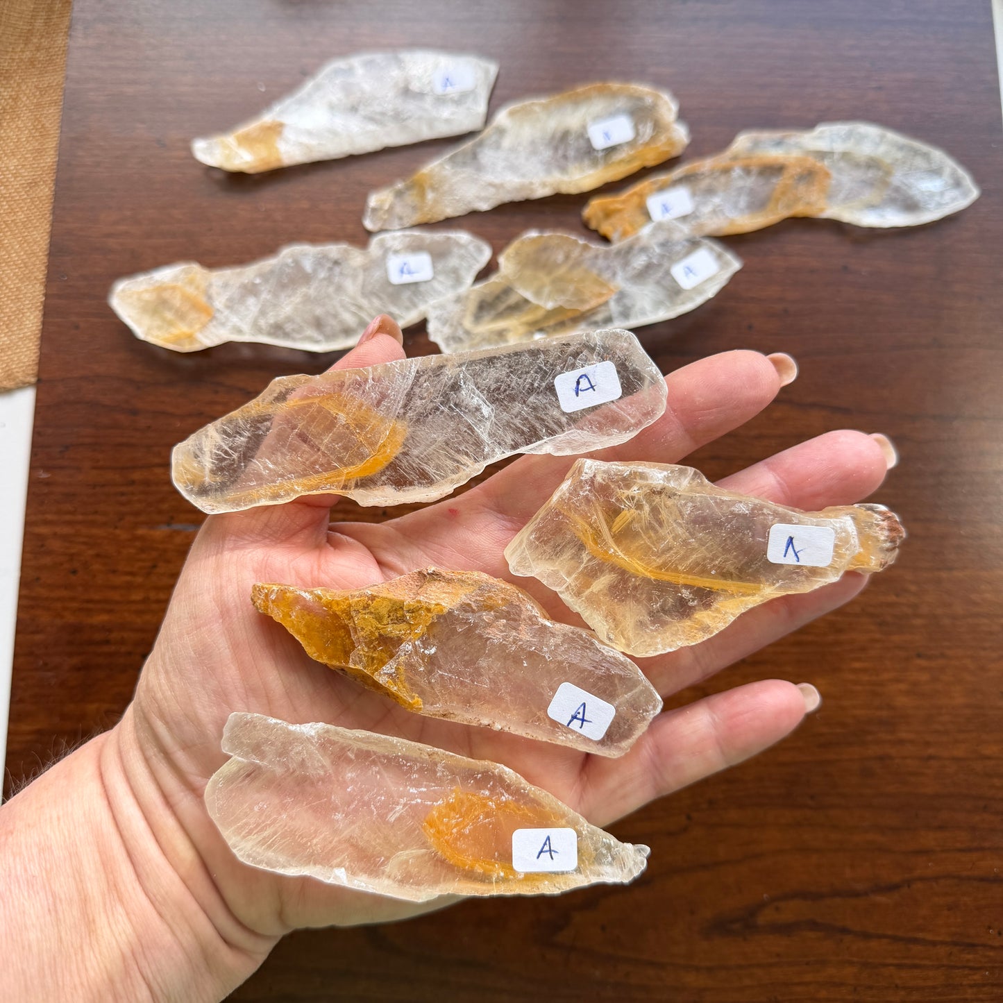 Phantom Golden Healer Selenite – A Natural Crystal of Transformation, Protection, and Inner Light