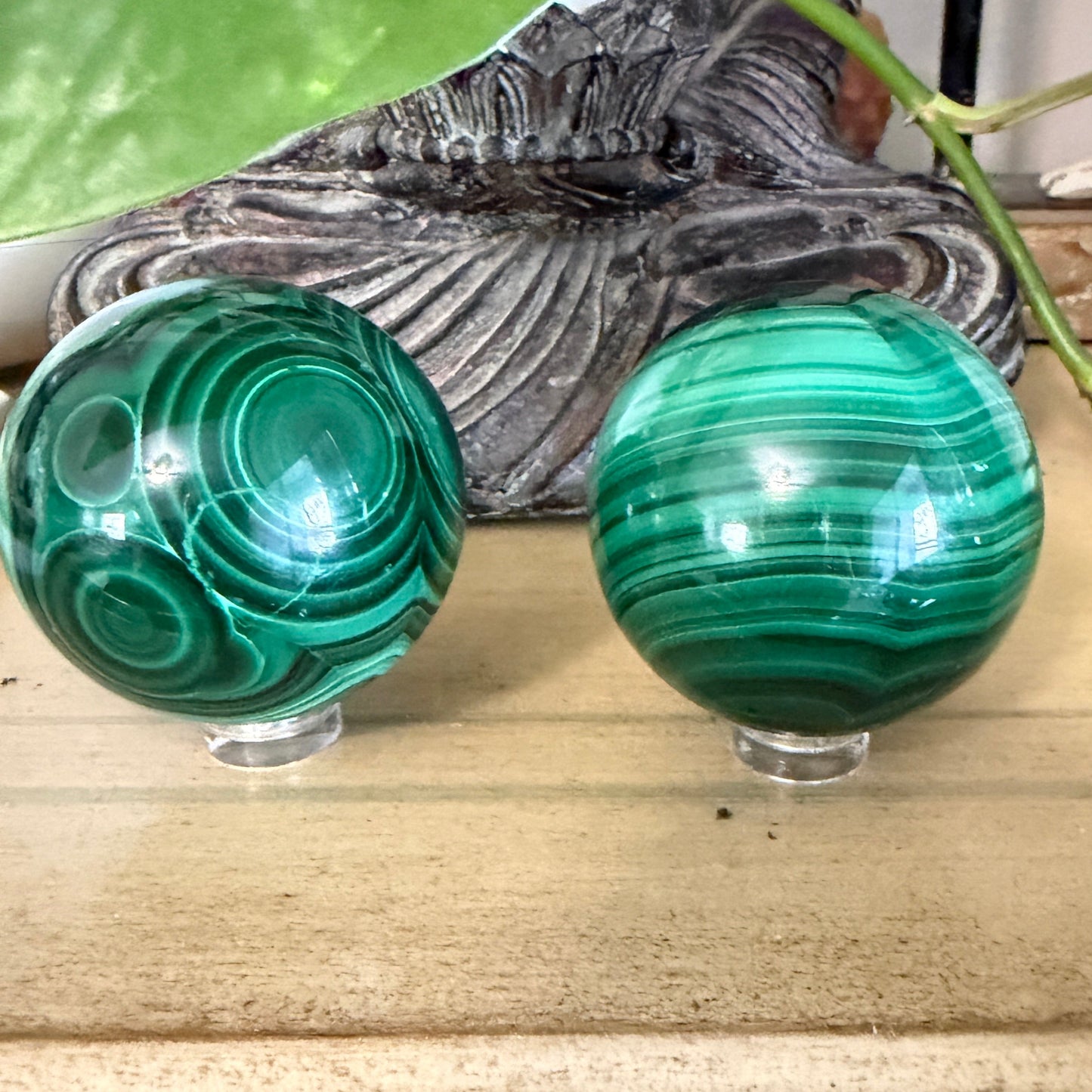 Malachite Sphere for Transformation and Protection