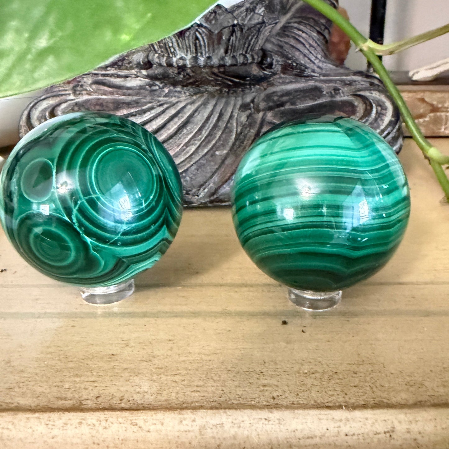 Malachite Sphere for Transformation and Protection