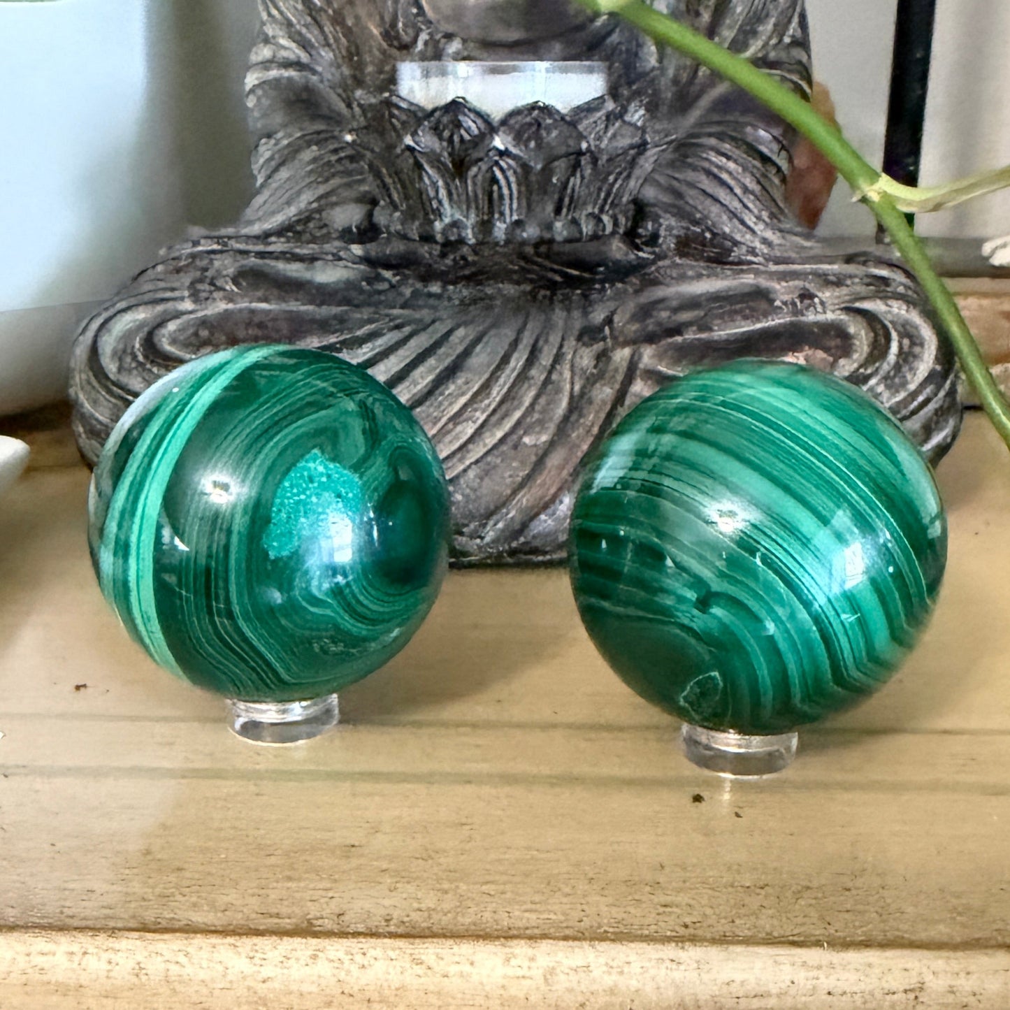 Malachite Sphere for Transformation and Protection