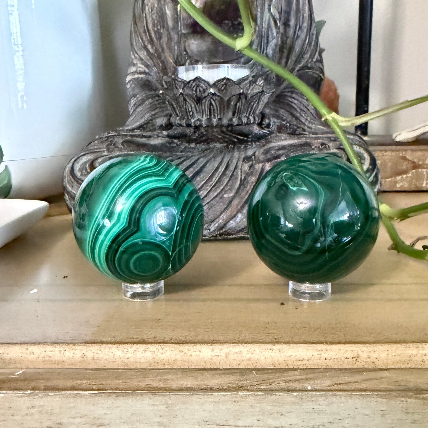 Malachite Sphere for Transformation and Protection
