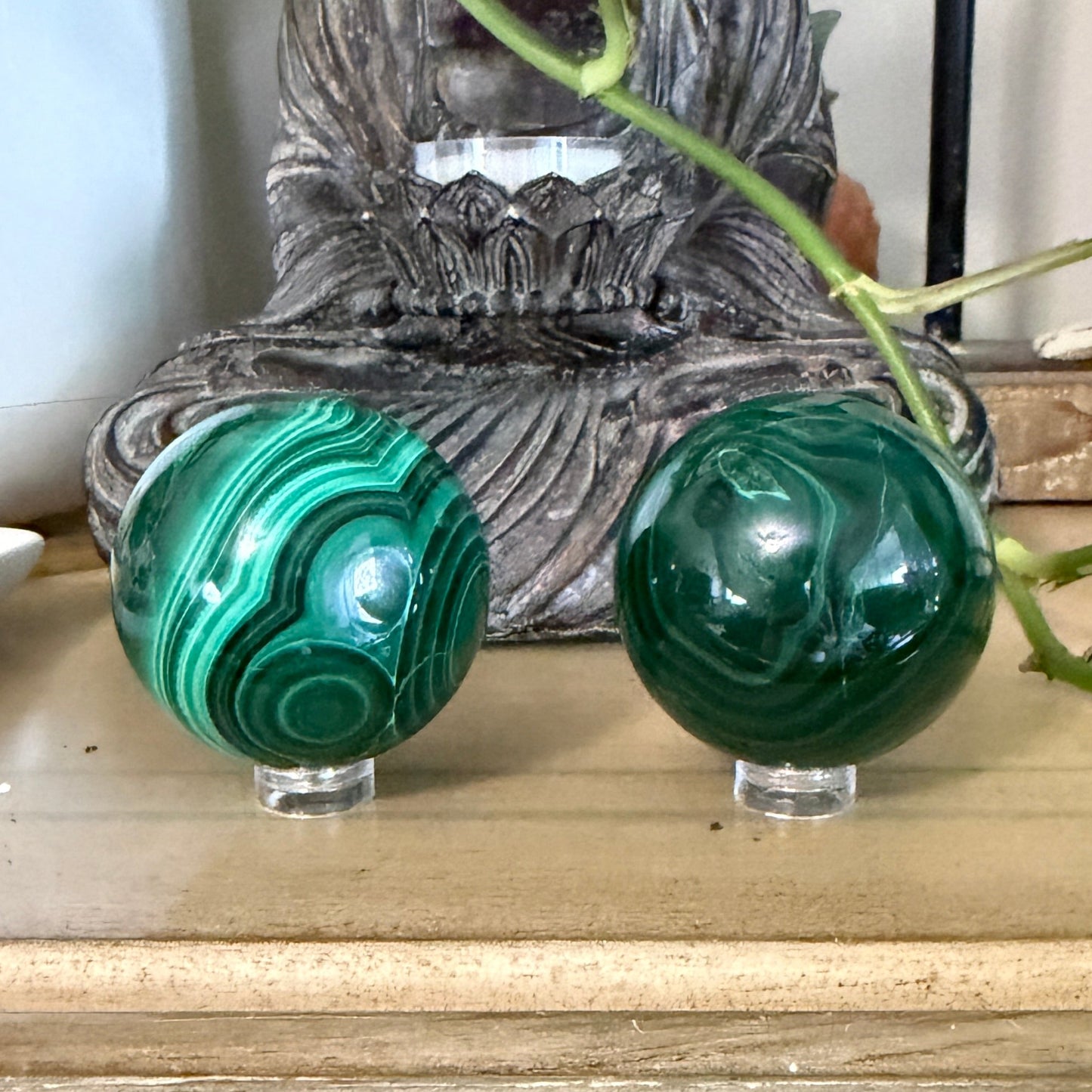 Malachite Sphere for Transformation and Protection