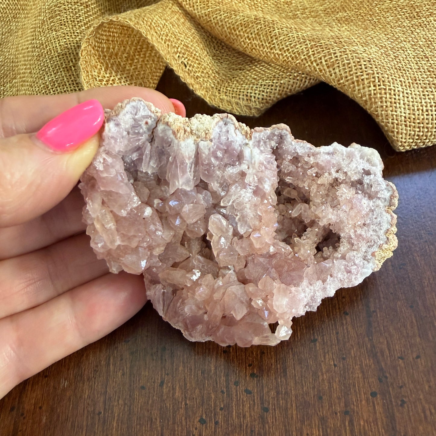 Pink Amethyst Cluster for Peace and Emotional Balance