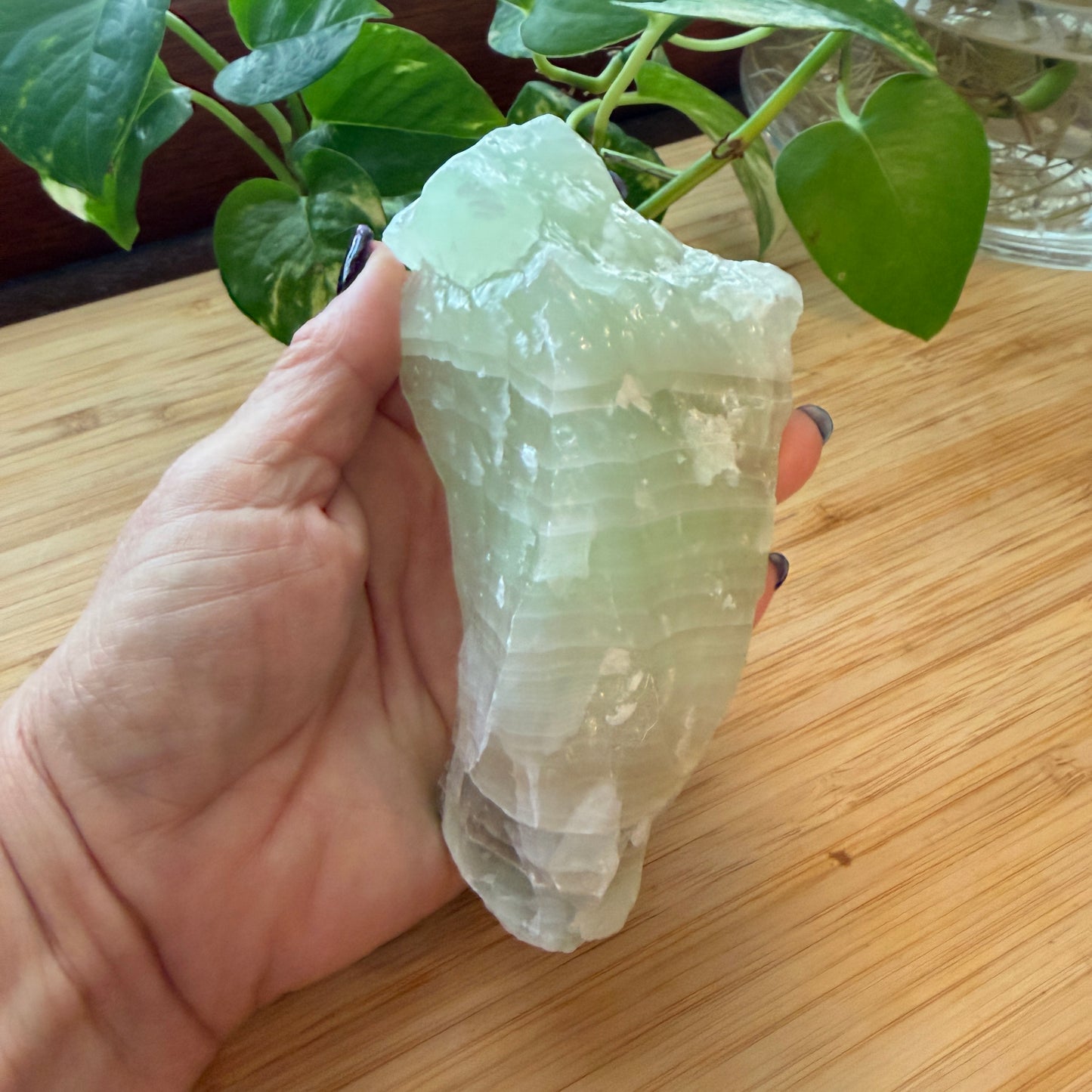 Natural Mint Green Calcite | One-of-a-Kind Crystal for Renewal and Peaceful Living