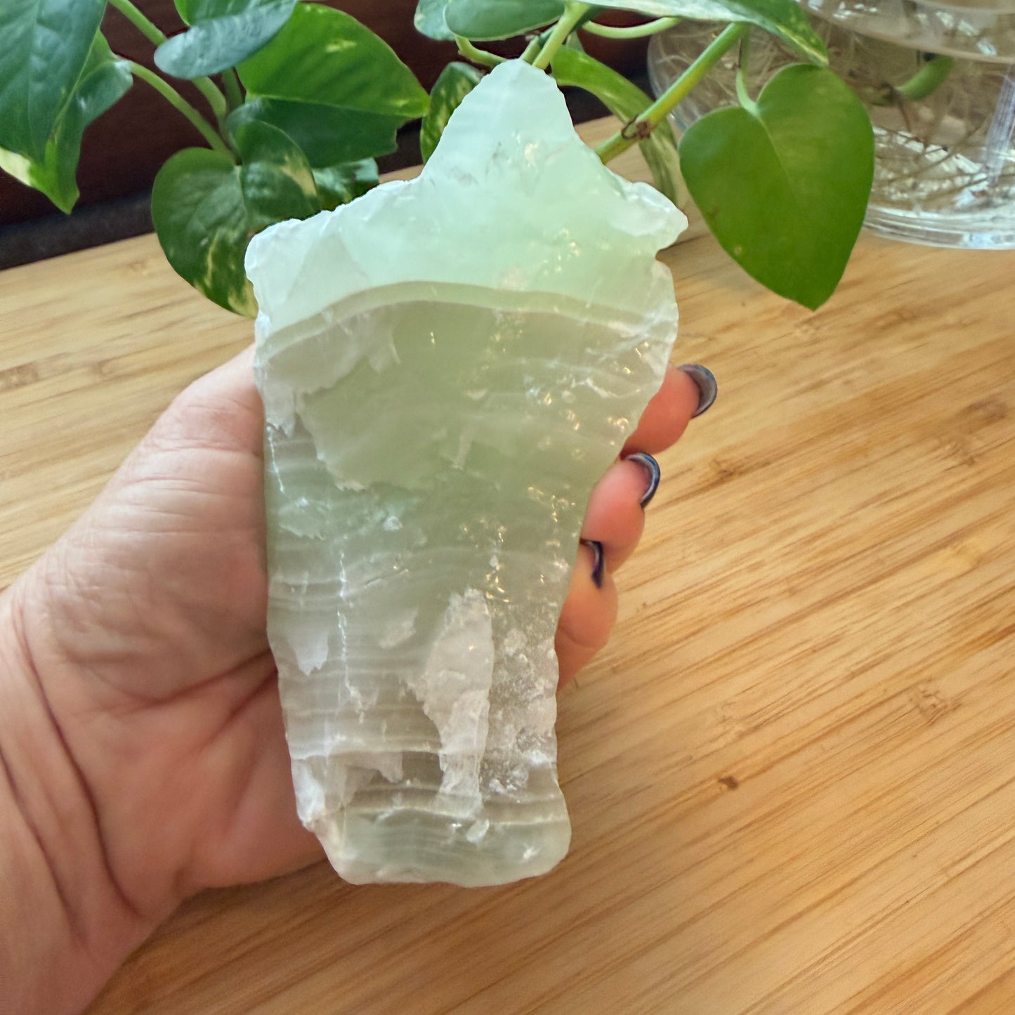 Natural Mint Green Calcite | One-of-a-Kind Crystal for Renewal and Peaceful Living