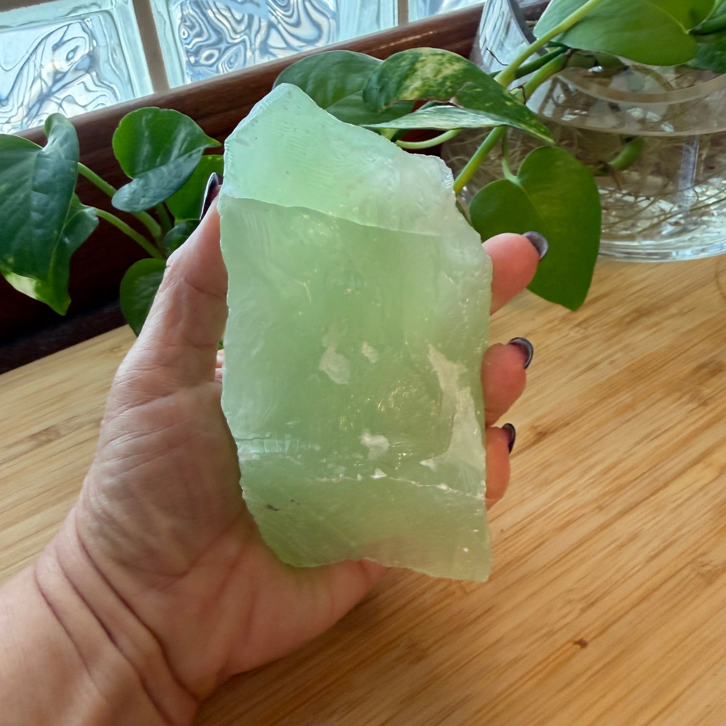 Natural Mint Green Calcite | Vibrant Crystal for Renewal, Calm and Fresh Energy
