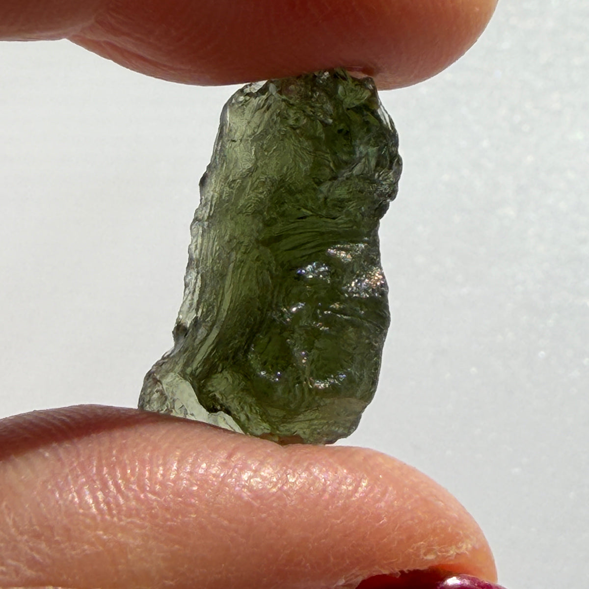 Natural Chlum Moldavite Crystal – 2.35g Czech Tektite
