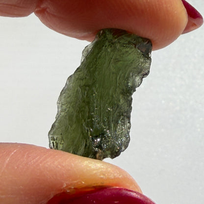 Natural Chlum Moldavite Crystal – 2.35g Czech Tektite