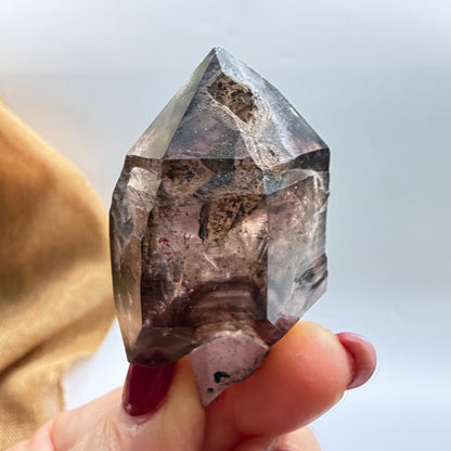 Deep Smoky Shangaan Amethyst Scepter with Phantoms
