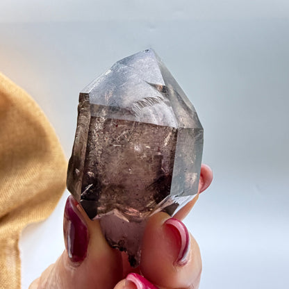 Deep Smoky Shangaan Amethyst Scepter with Phantoms