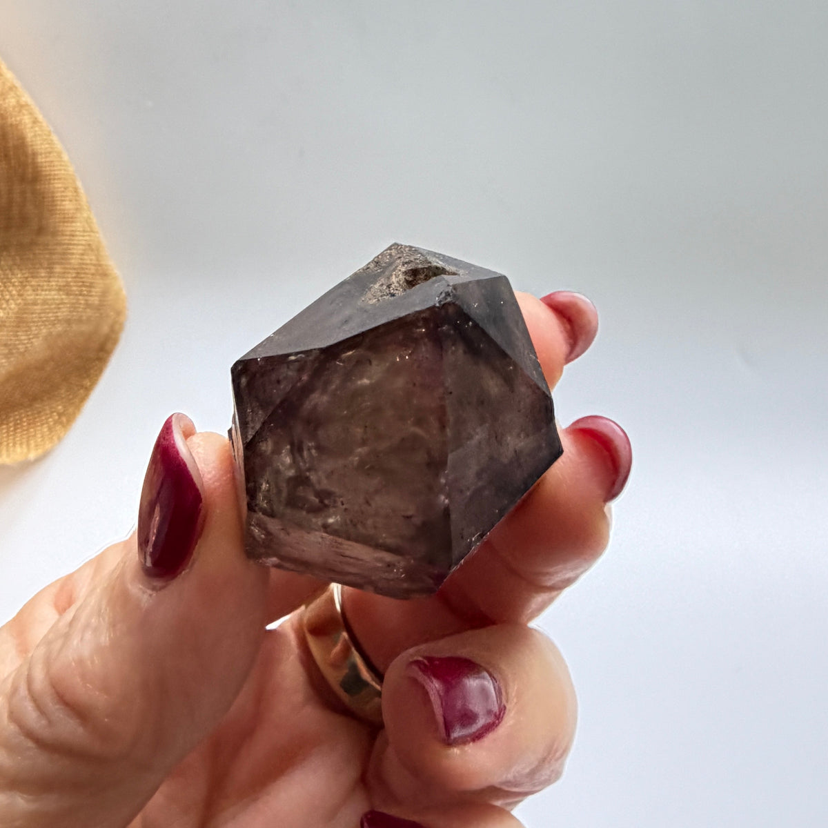 Deep Smoky Shangaan Amethyst Scepter with Phantoms