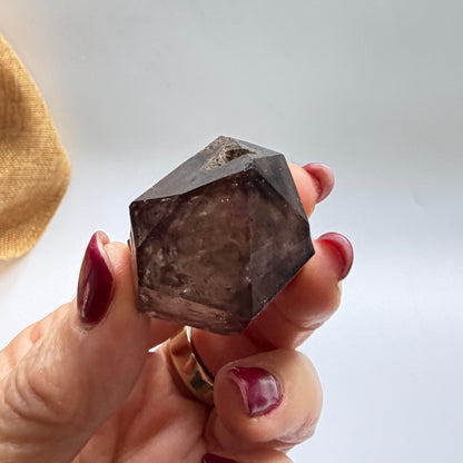 Deep Smoky Shangaan Amethyst Scepter with Phantoms
