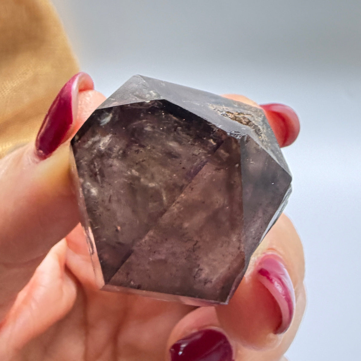 Deep Smoky Shangaan Amethyst Scepter with Phantoms