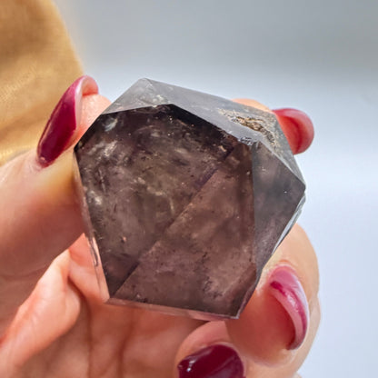 Deep Smoky Shangaan Amethyst Scepter with Phantoms