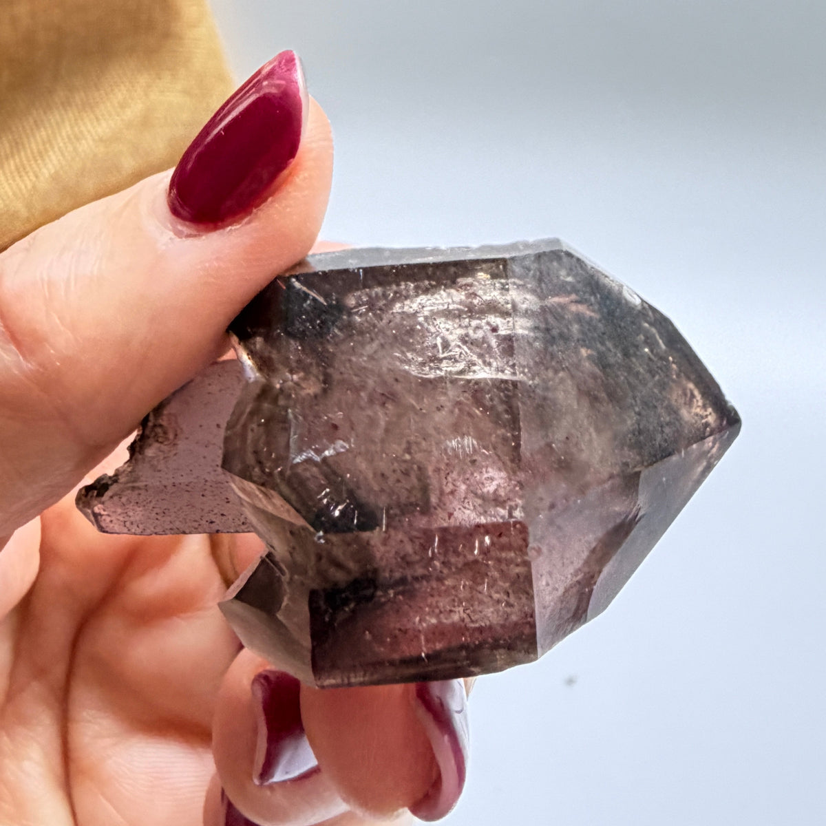 Deep Smoky Shangaan Amethyst Scepter with Phantoms