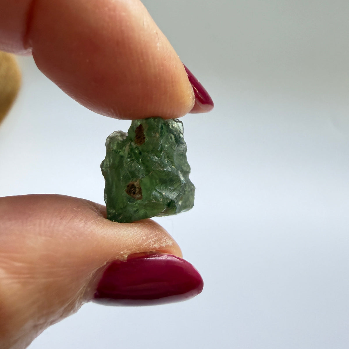 Natural Chlum Moldavite Crystal – 2.25g Czech Tektite
