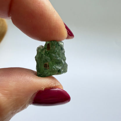 Natural Chlum Moldavite Crystal – 2.25g Czech Tektite