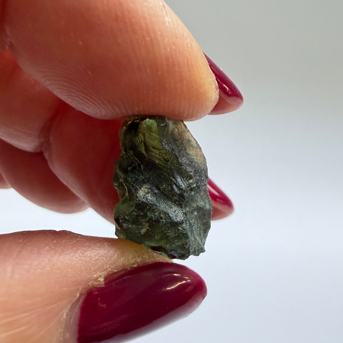 Natural Chlum Moldavite Crystal – 2.25g Czech Tektite