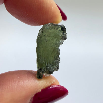 Natural Chlum Moldavite Crystal – 2.35g Czech Tektite