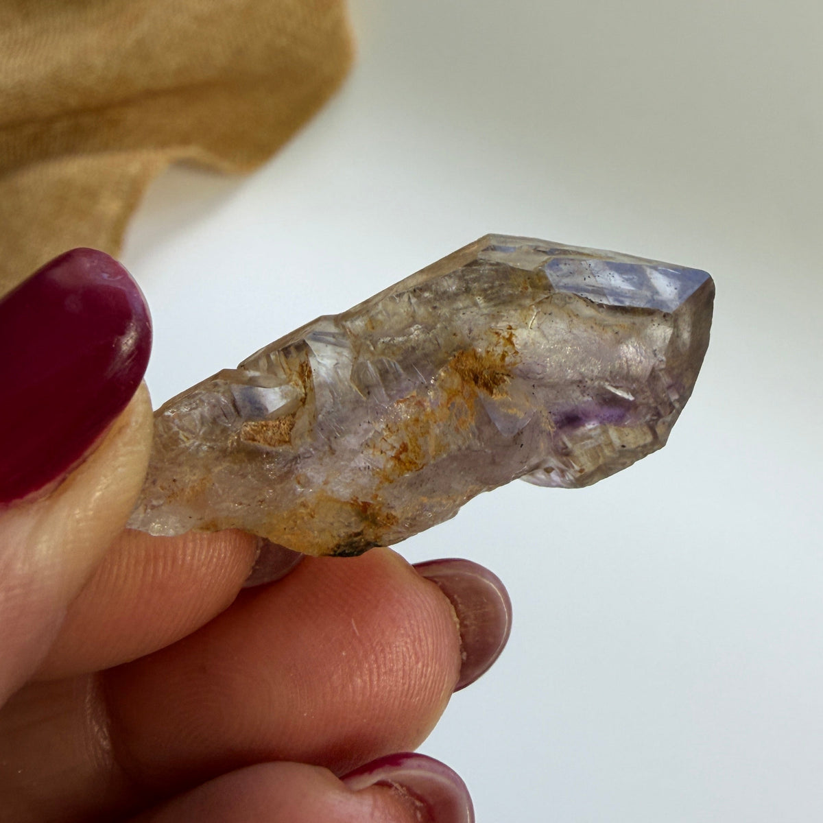 Rustic Shangaan Amethyst Scepter with Natural Inclusions