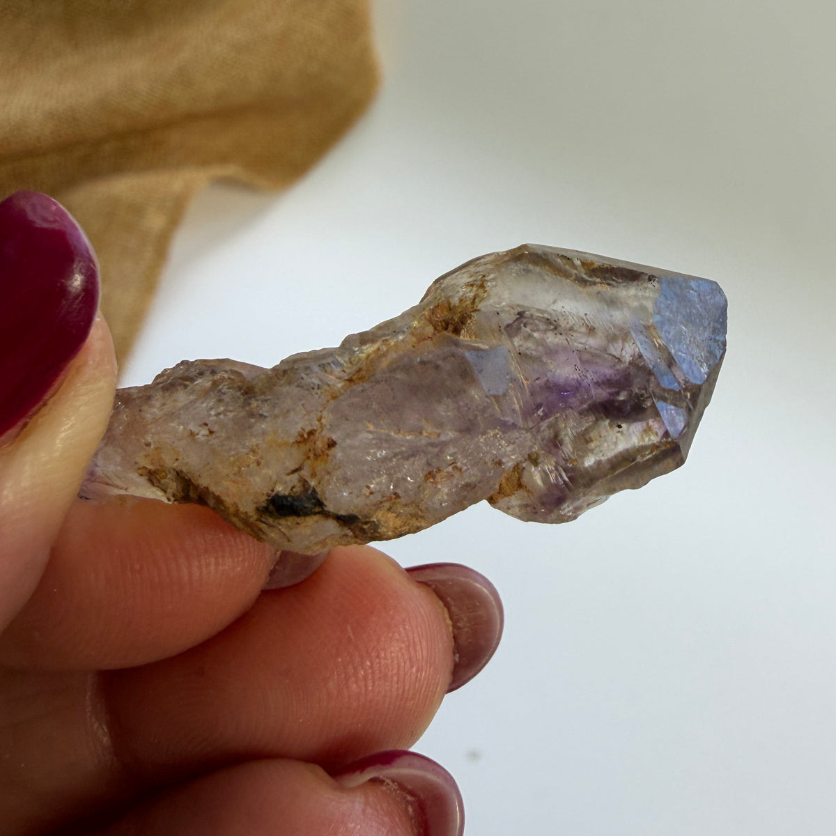 Rustic Shangaan Amethyst Scepter with Natural Inclusions