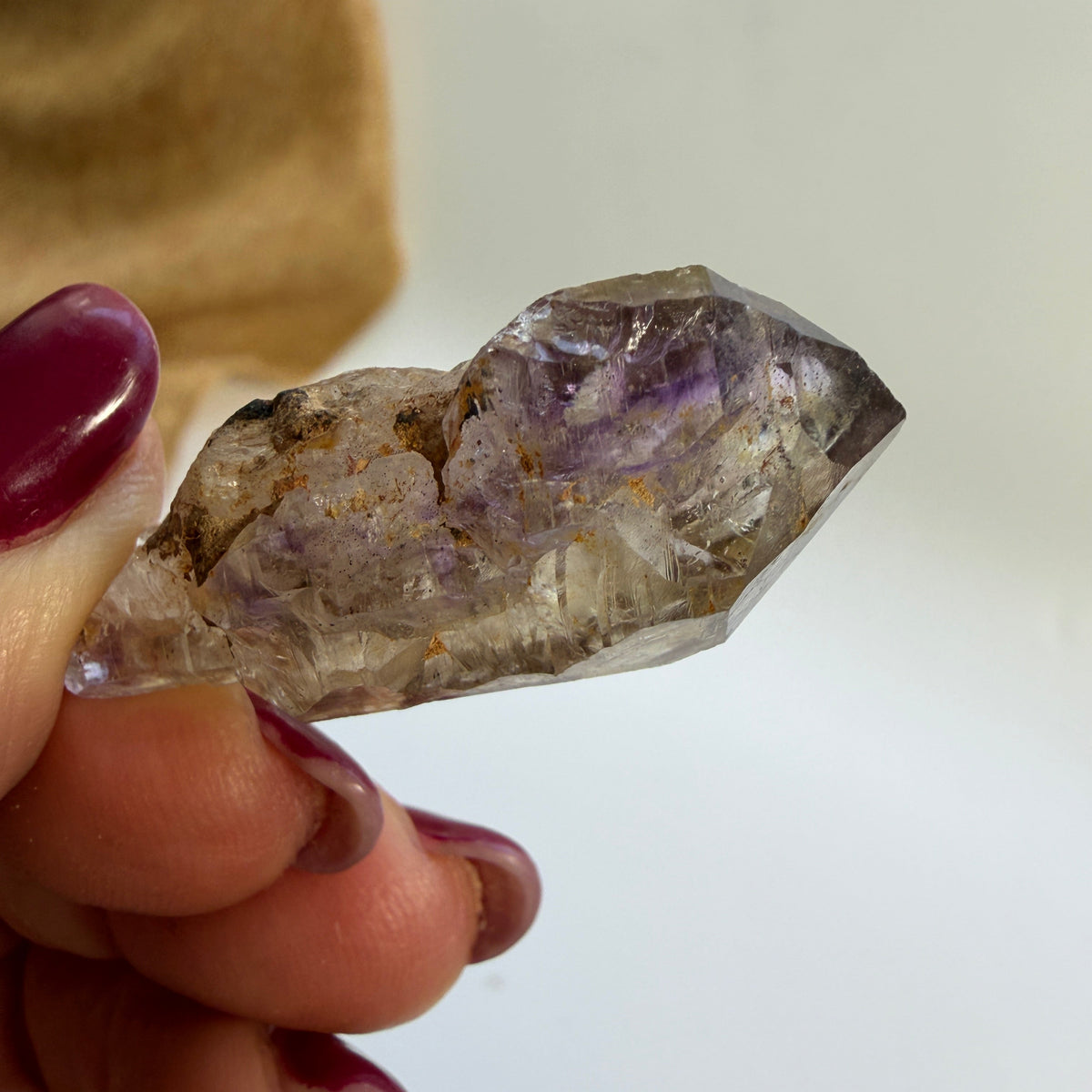 Rustic Shangaan Amethyst Scepter with Natural Inclusions