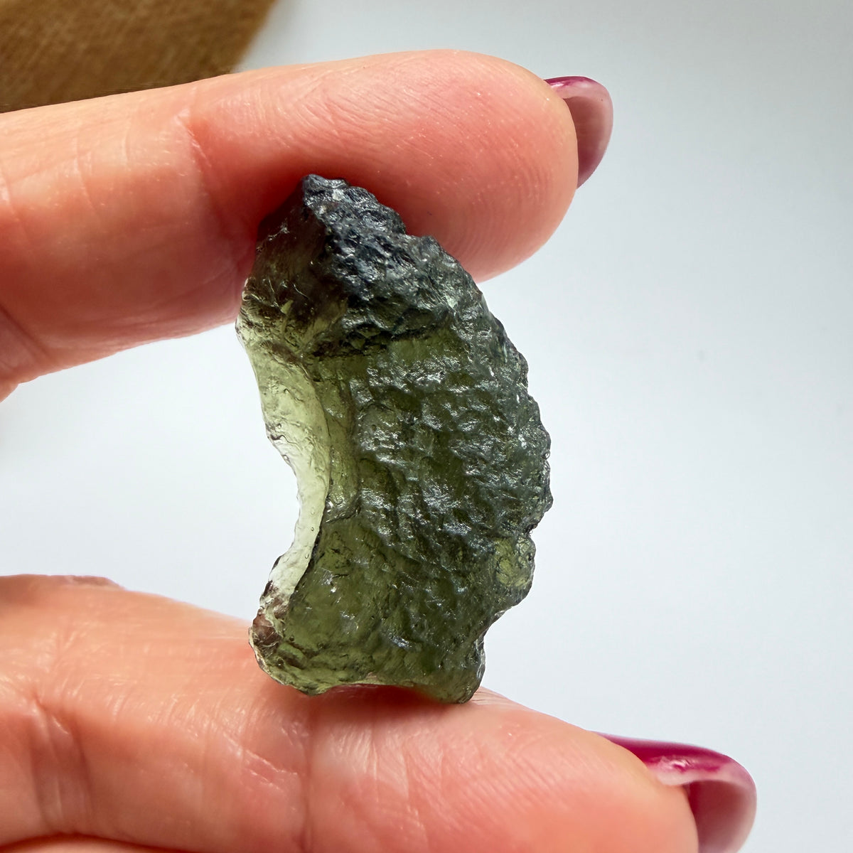 Authentic Chlum Moldavite Crystal – 6.2g Natural Czech Tektite