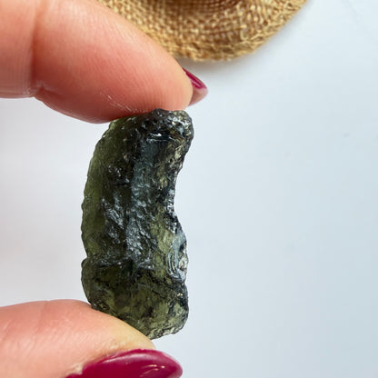 Authentic Chlum Moldavite Crystal – 6.2g Natural Czech Tektite