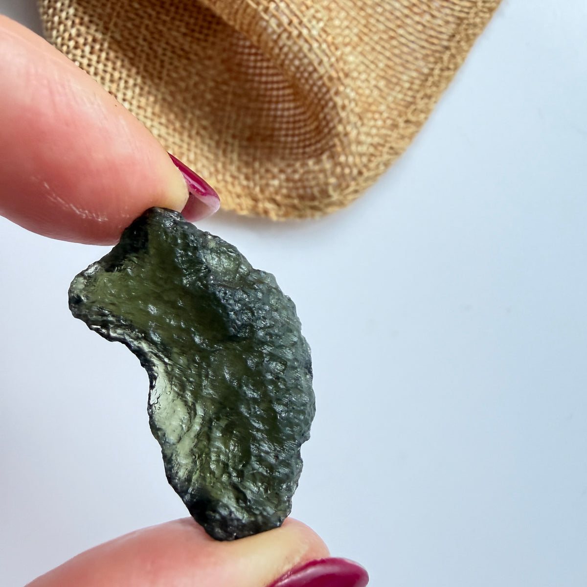 Authentic Chlum Moldavite Crystal – 6.2g Natural Czech Tektite