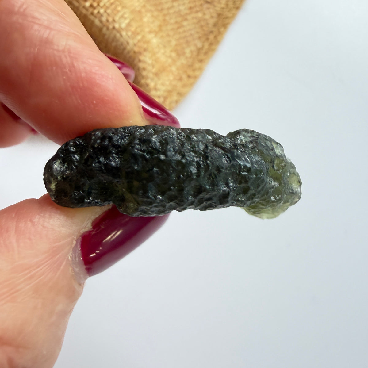Authentic Chlum Moldavite Crystal – 6.2g Natural Czech Tektite
