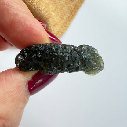 Authentic Chlum Moldavite Crystal – 6.2g Natural Czech Tektite