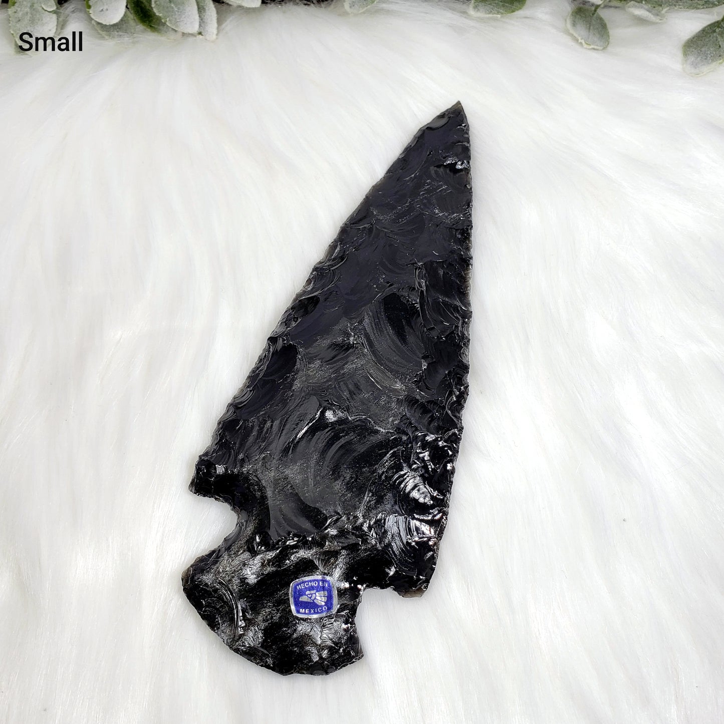 Large Black Obsidian Arrowhead for Protection and Grounding