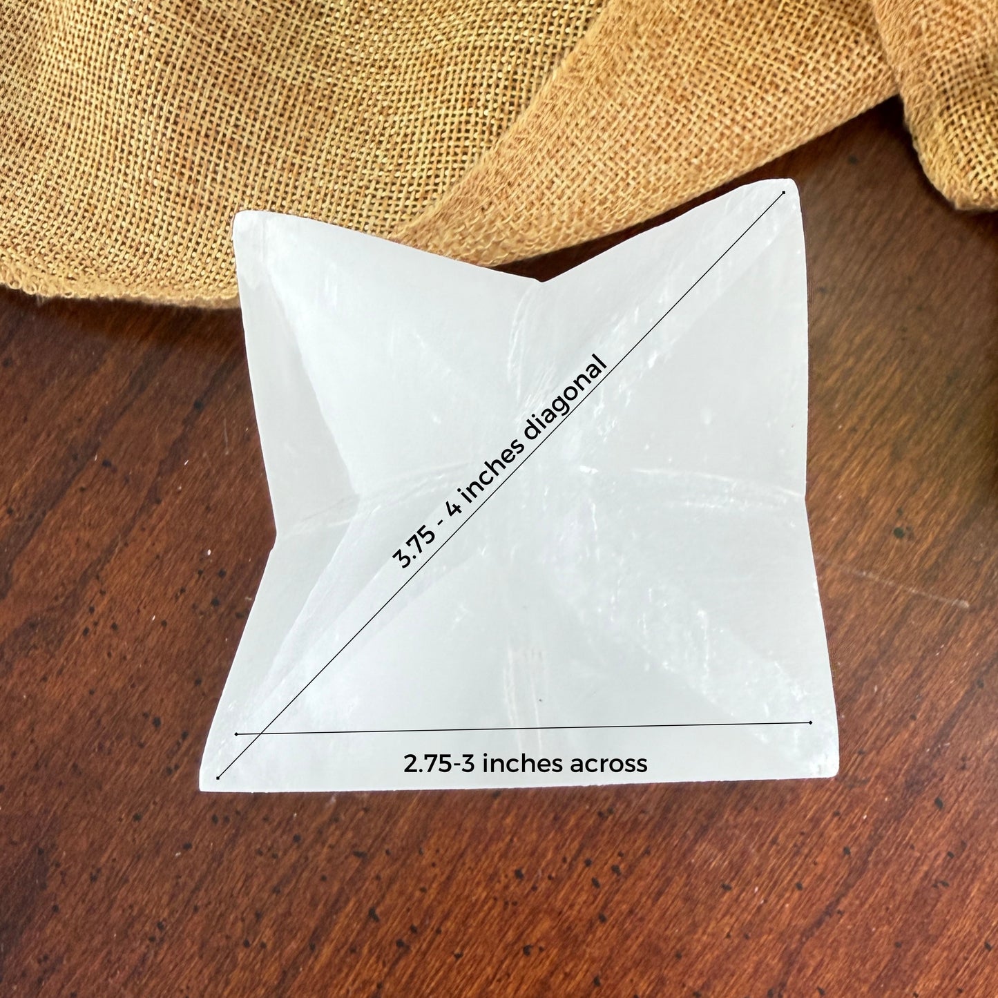 Large Selenite Merkaba Star for Energy Clearing and Protection