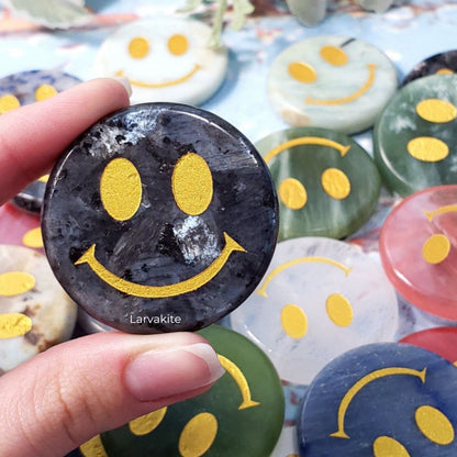 Smiley Face Crystal Pocket Stone