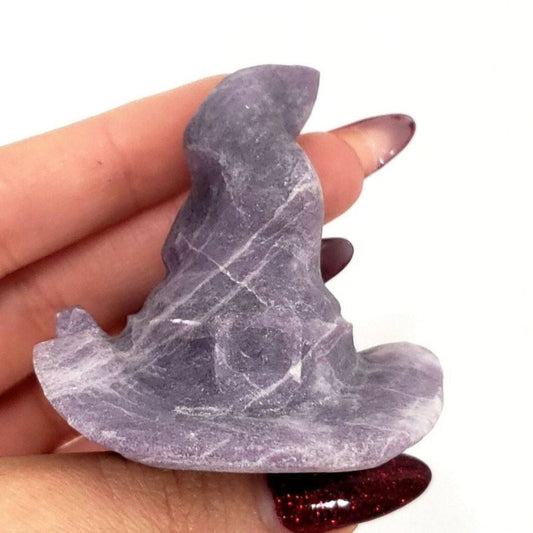 Lepidolite Witch Hat – Embrace the Magic of Tranquility