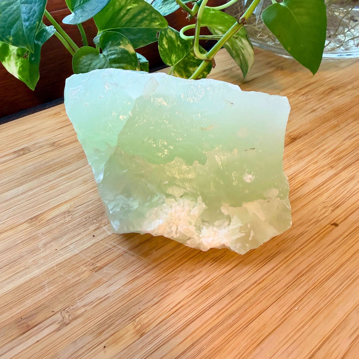 Mint Green Calcite Crystal for Emotional Renewal and Balance