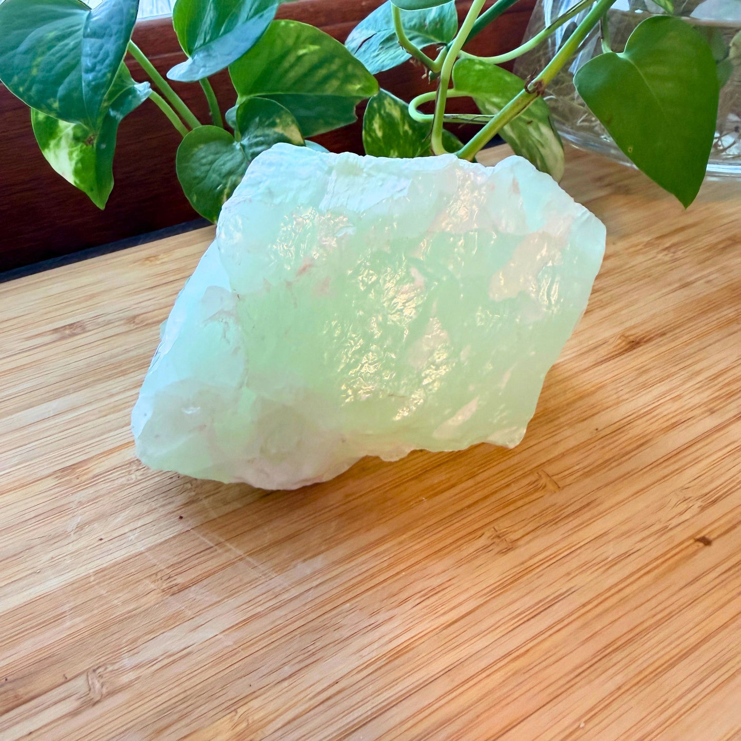 Mint Green Calcite Crystal for Emotional Renewal and Balance