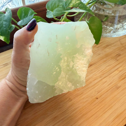 Mint Green Calcite Crystal for Emotional Renewal and Balance