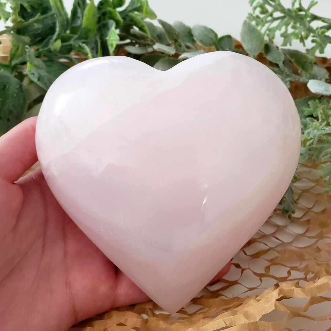 Large Pink Calcite Heart