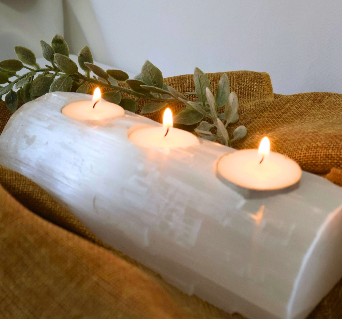 Purify your Home with our Selenite Candle Holder