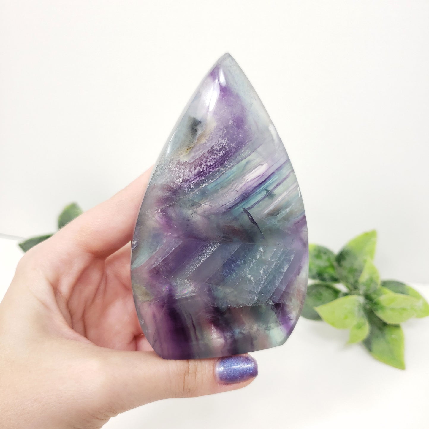 Rainbow Fluorite Flame for Clarity, Balance and Creative Inspiration