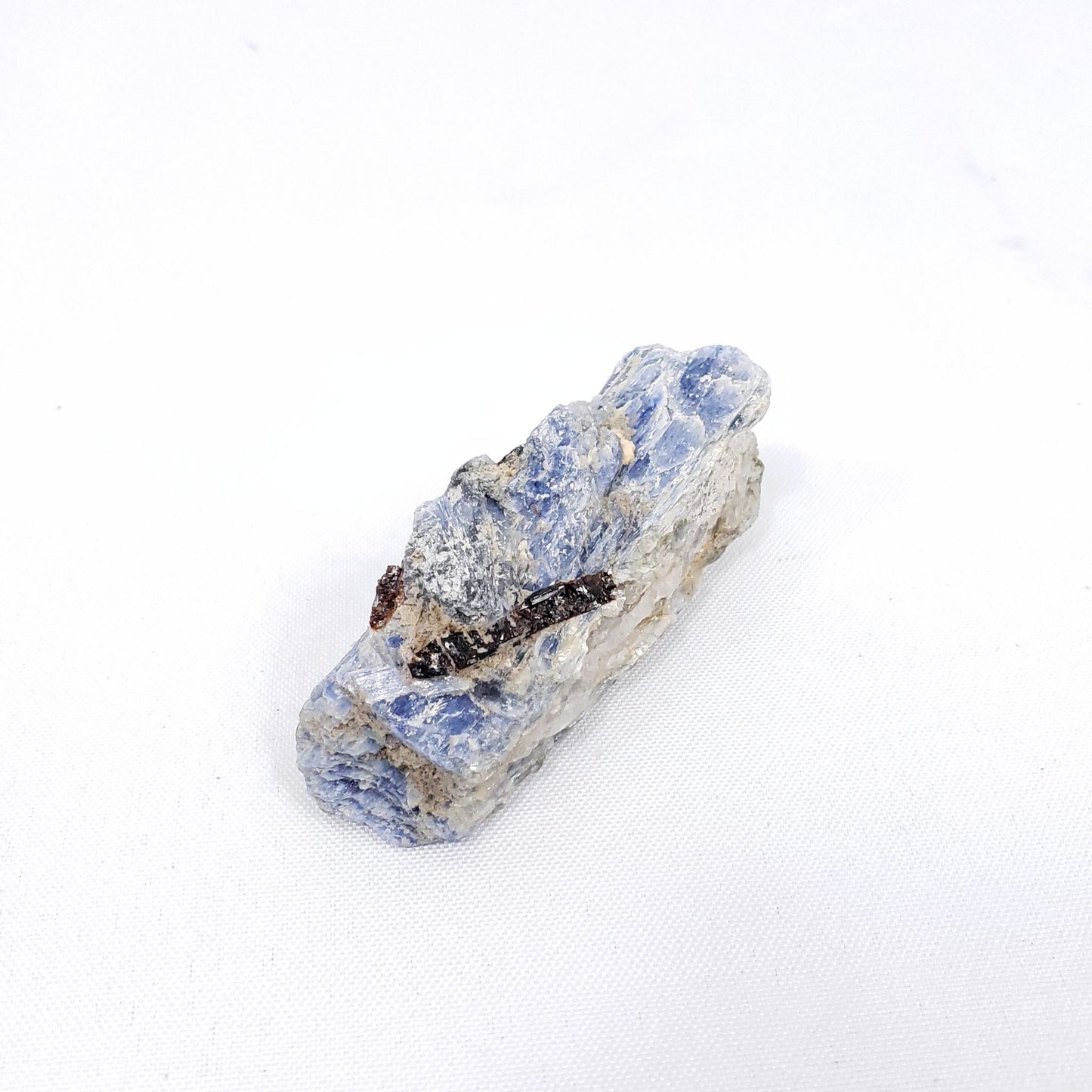 Small Raw Blue Kyanite with Garnet