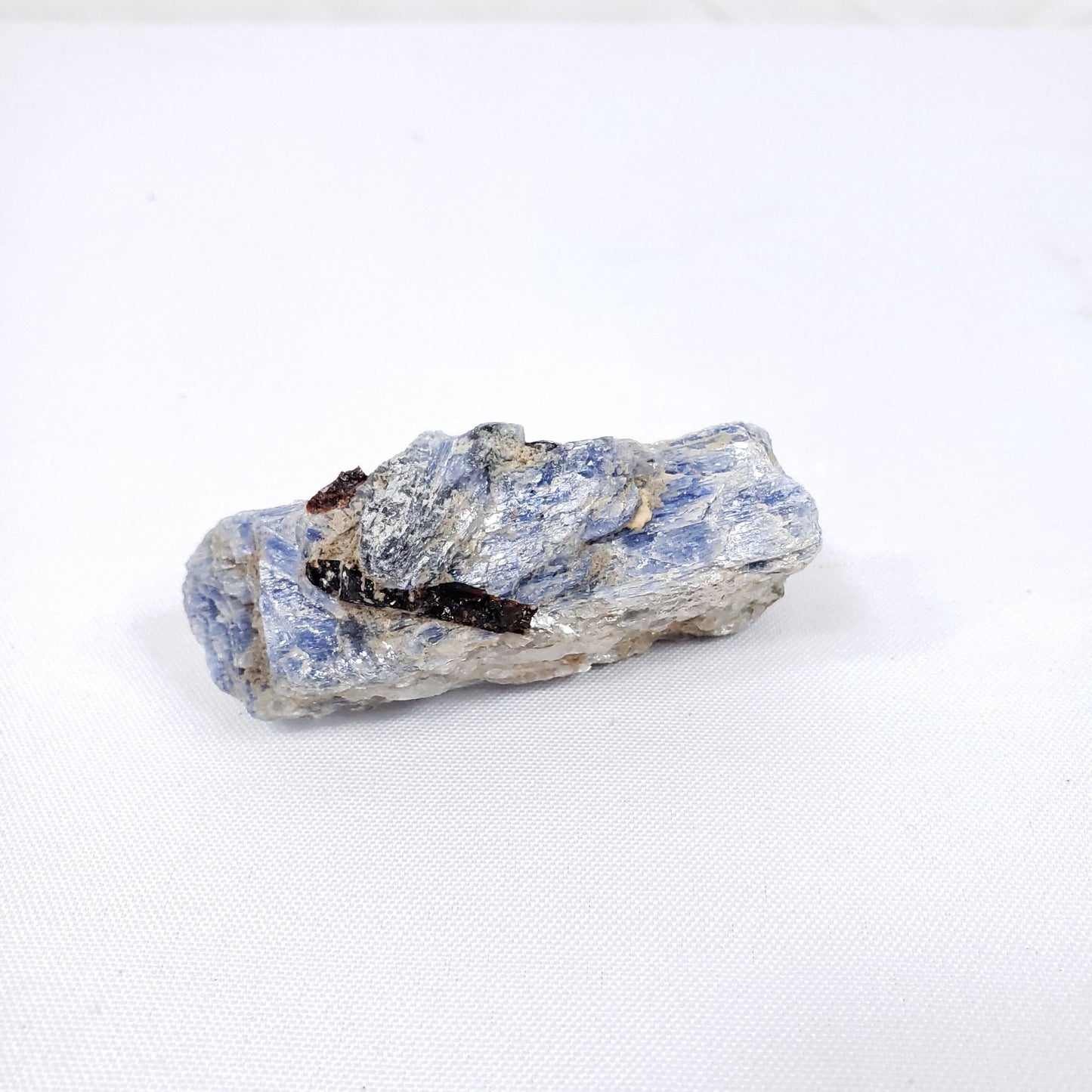 Small Raw Blue Kyanite with Garnet