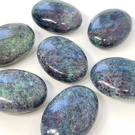 Ruby Fuchsite Kyanite High-Grade Palm Stones