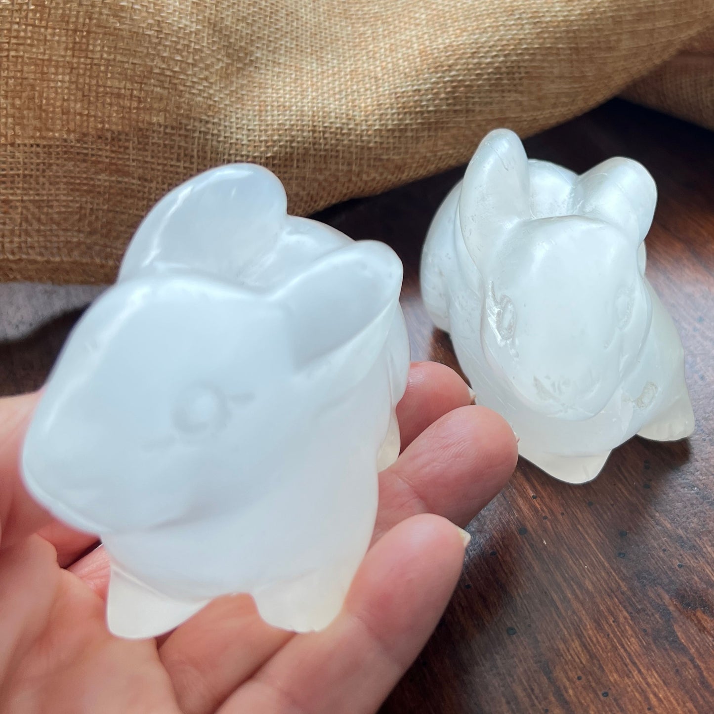 Selenite Crystal Bunny
