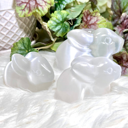 Selenite Crystal Bunny